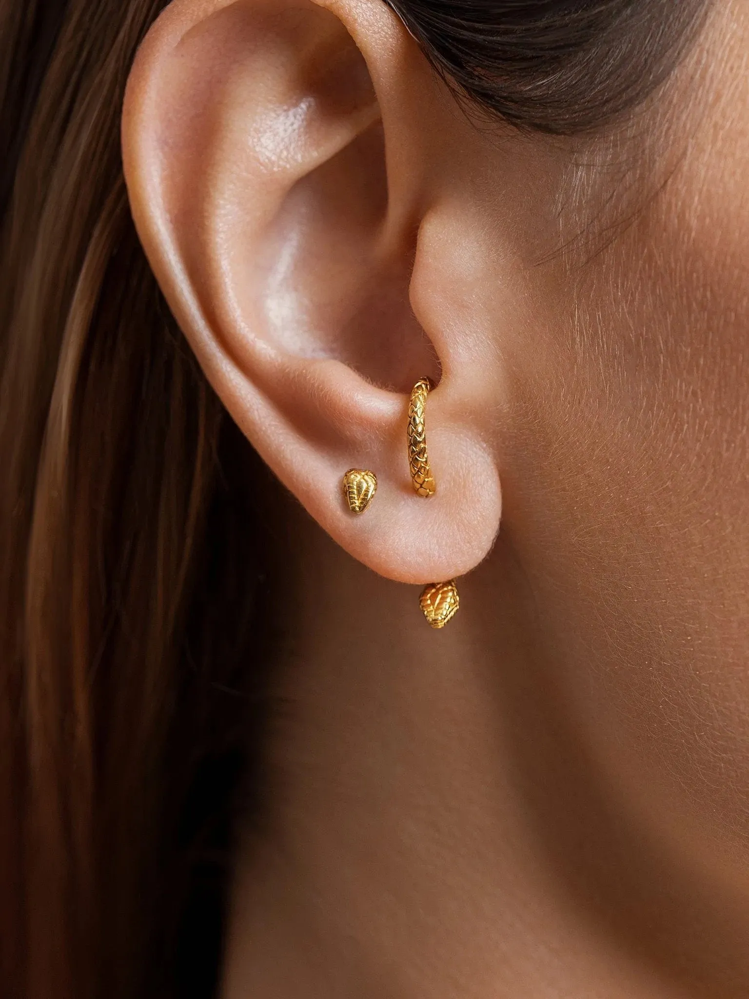 Snake Huggie Earrings