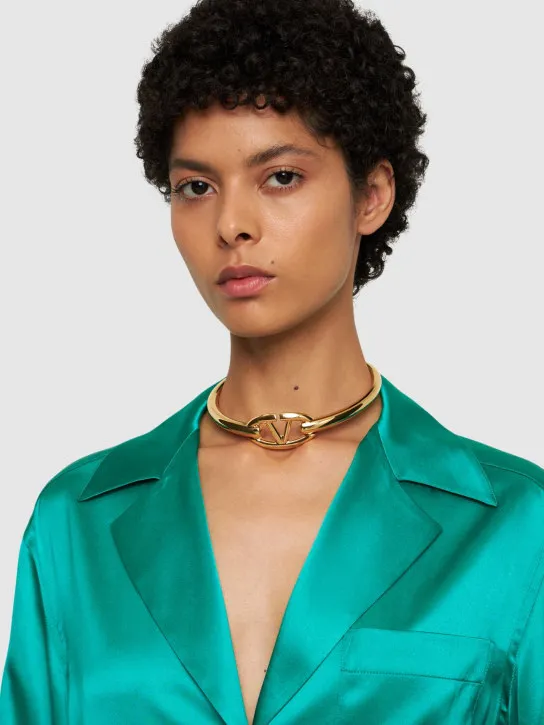 Valentino Garavani   V Logo Moon choker 
